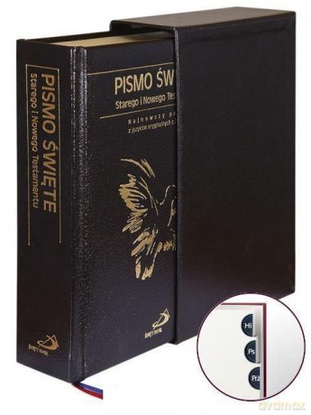 Pismo Święte Stary Testament i Nowy Testament (czarna oprawa, paginatory) [KSIĄŻKA]