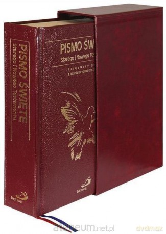 Pismo Święte Stary Testament i Nowy Testament etui, skóra bordowa [KSIĄŻKA]