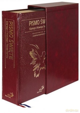 Pismo Święte Stary Testament i Nowy Testament etui, skóra bordowa [KSIĄŻKA]