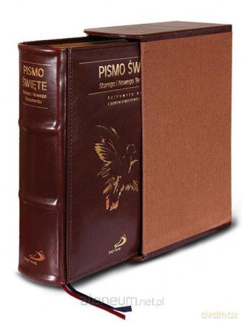 Pismo Święte Stary Testament i Nowy Testament etui, skóra brązowa, limit. [KSIĄŻKA]