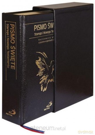 Pismo Święte Stary Testament i Nowy Testament etui, skóra czarna [KSIĄŻKA]