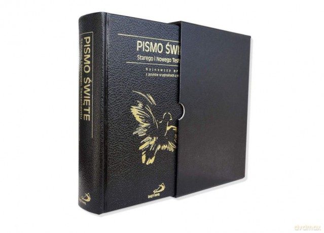 Pismo Święte Stary Testament i Nowy Testament etui, skóra czarna [KSIĄŻKA]