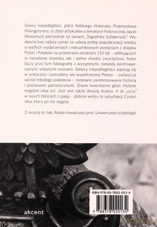 Siewcy niepodległości - fakty i mity - Przemysław Waingertner [KSIĄŻKA]