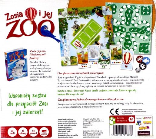 Zosia i jej ZOO. Książka z grą planszową - Anna Sobich-Kamińska [KSIĄŻKA]