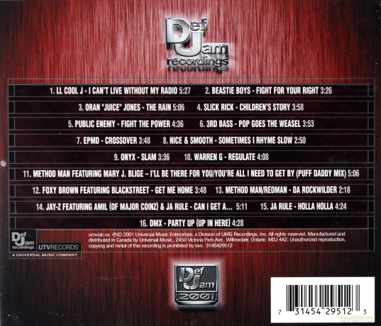 Def Jam Recordings: Vol. 1-1985-2001-History of Hip Hop, vol 1 [CD]