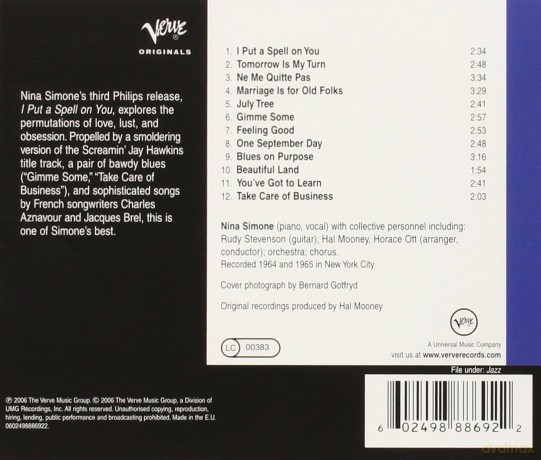 Nina Simone: I Put a Spell On You [CD]