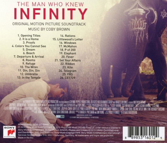 The Man Who Knew Infinity soundtrack (Coby Brown) [CD]