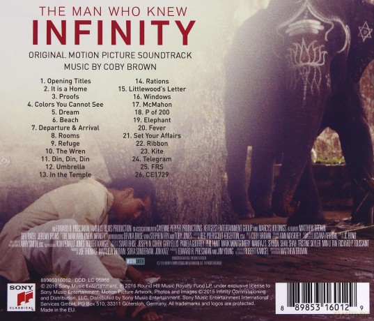 The Man Who Knew Infinity soundtrack (Coby Brown) [CD]