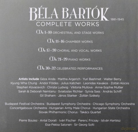 Bela Bartok Complete Works [BOX] [32CD]