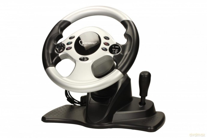 Kierownica Gembird Str-Shockforce-M Vibr.