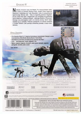 Gwiezdne Wojny epizod 5: Imperium kontratakuje (Star Wars) [DVD]