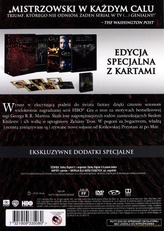 Gra o Tron Sezon 1-4 (Wydanie z Kartami) [20DVD]