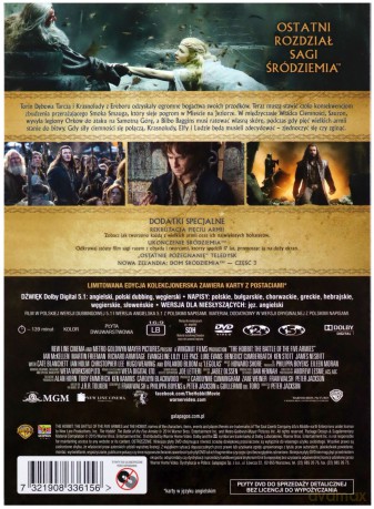 Hobbit: Bitwa Pięciu Armii (Wydanie Limitowane z Kartami) [2DVD]