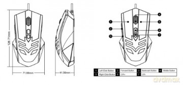 Mysz Perixx MX-1000 Copper Metal Gaming