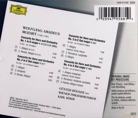 Karl Bohm: Mozart Horn Concertos (Originals) [CD]