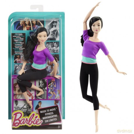 BARBIE Made to Move Lalki Purple Top