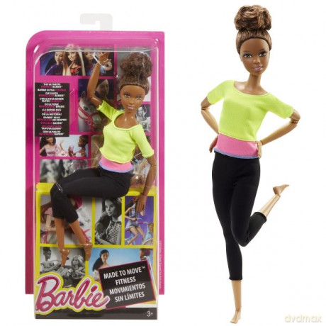BARBIE Made to Move Lalki Yellow Top
