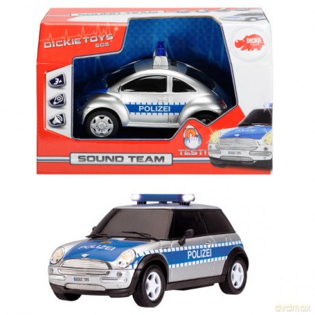 DICKIE Samochód policyjny 14 cm, 2 rodz.