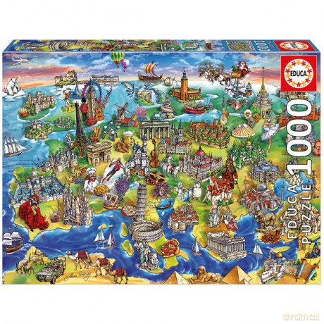 EDUCA 1000 el. European World [PUZZLE]