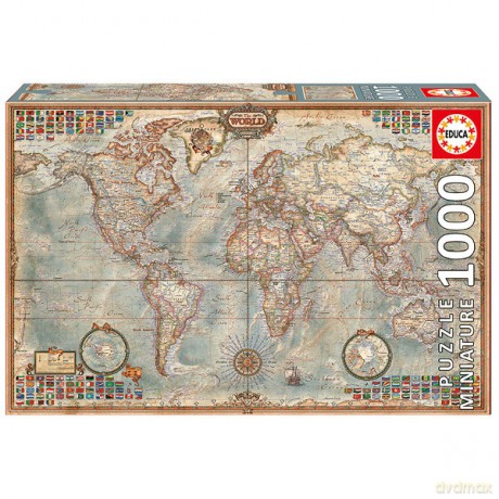 EDUCA 1000 el. Polityczna mapa świata [PUZZLE]