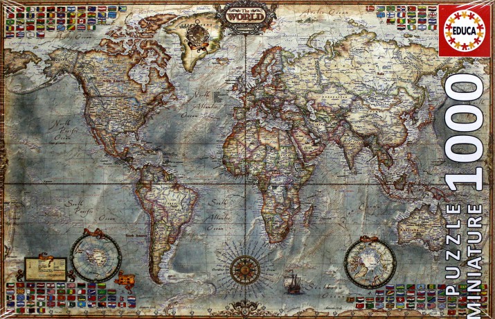 EDUCA 1000 el. Polityczna mapa świata [PUZZLE]
