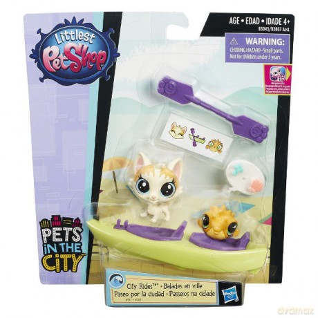 HASBRO Littlest Pet Shop City Rides, Kotek i Rybka [FIGURKA]