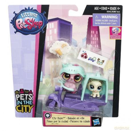HASBRO Littlest Pet Shop City Rides, Leniwiec i Piesek [FIGURKA]