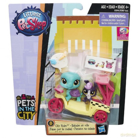HASBRO Littlest Pet Shop City Rides, Żółw i Królik [FIGURKA]