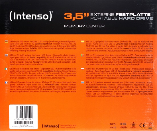 Dysk zewnętrzny USB Intenso 5 TB Memorycenter 3.0