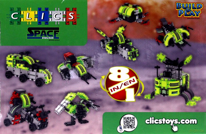 CLICS Space Squad box 8w1 (Kosmos - Podróże kosmiczne) BC004 [KLOCKI]