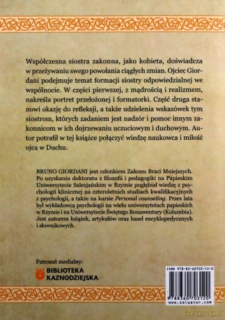 Formacja kobiet konsekrowanych - Bruno Giordani [KSIĄŻKA]