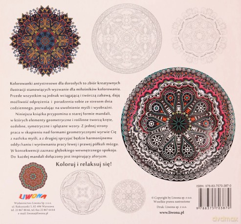 Relaksujące mandale. Kolorowanki antystresowe [KSIĄŻKA]