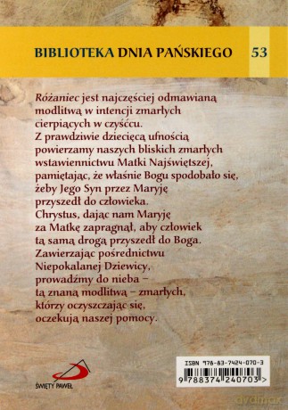 Różaniec za zmarłych cierpiących w czyśćcu [KSIĄŻKA]