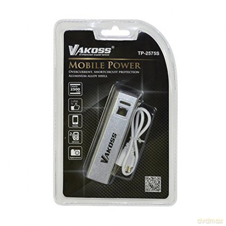 Power Bank Vakoss 2500 mAh My2575S Srebrny