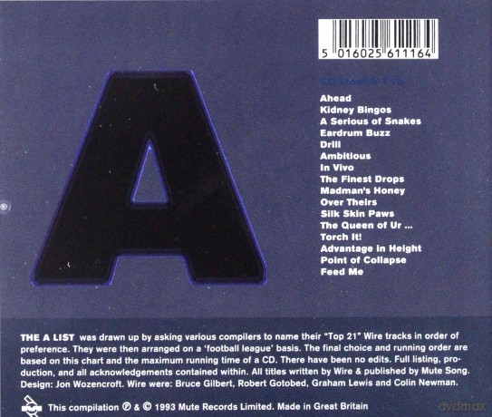 Wire: Wire 1985-1990 The A List [CD]