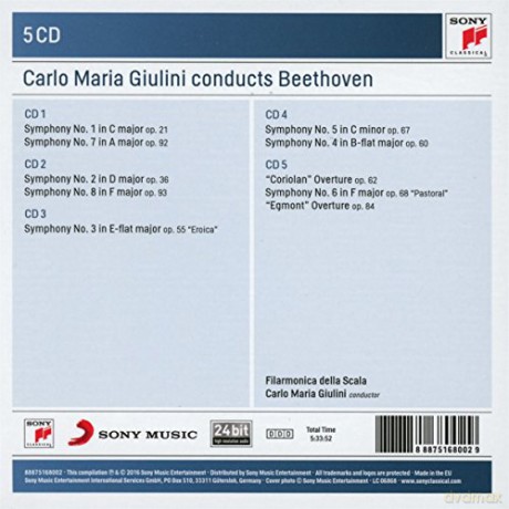 Carlo Maria Giulini: Carlo Maria Giulini Conducts Beethoven [5CD]