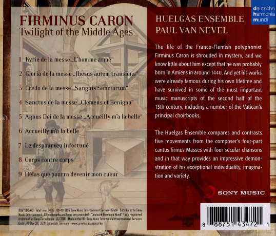 Huelgas Ensemble: Firminus Caron - Twilight of the Middle Ages [CD]