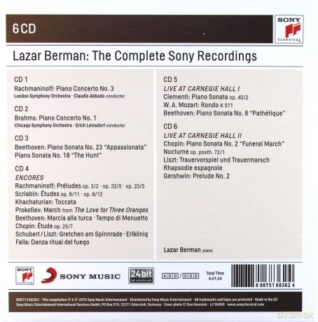 Lazar Berman: Lazar Berman - The Complete Sony Recordings [6CD]
