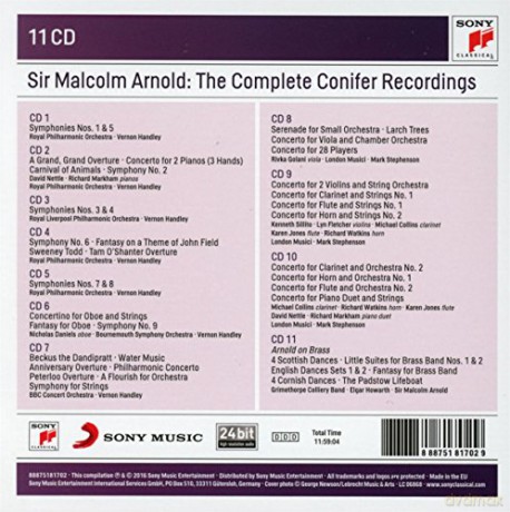 Sir Malcolm Arnold: The Complete Conifer Recordings [11CD]