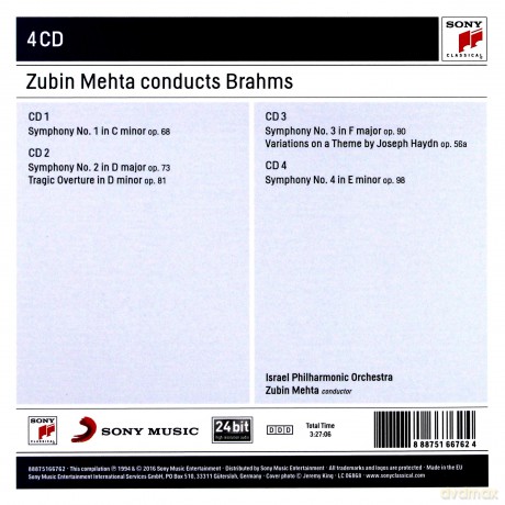 Zubin Mehta: Zubin Mehta Conducts Brahms [4CD]