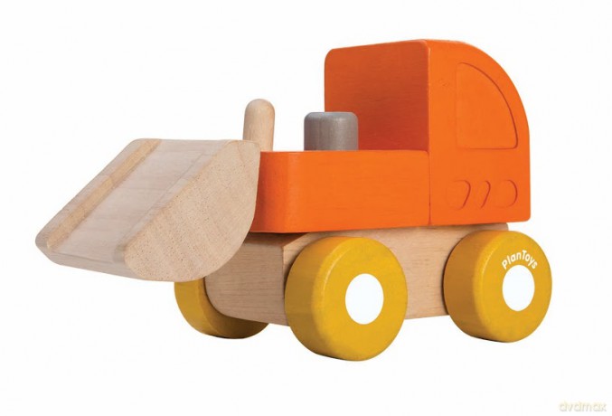 Mini autko buldożer. Zabawki drewniane