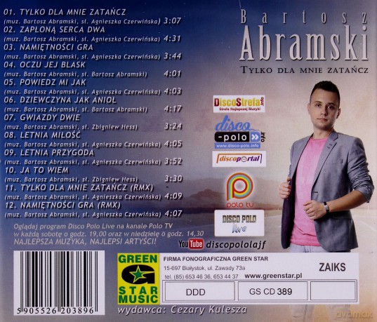Bartosz Abramski: Tylko dla mnie zatańcz [CD]