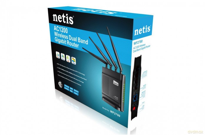 netis WF2780 AC/1200 Dual Band LAN Router (DSL,WiFi, 4-Port,)