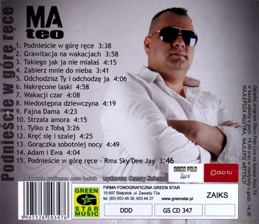 Mateo: Podnieście w górę ręce [CD]