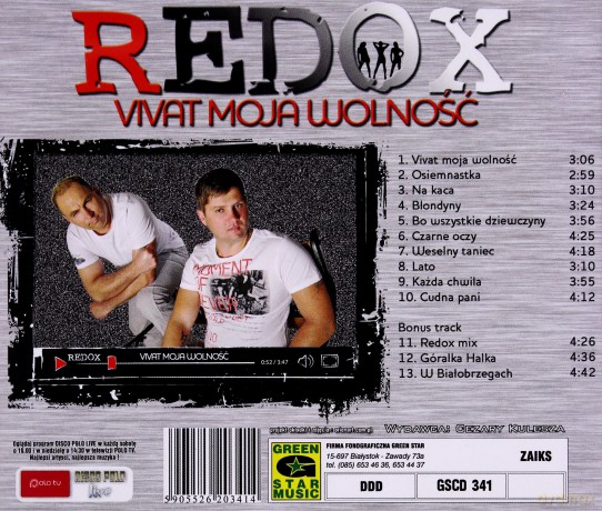 Redox: Vivat moja wolność [CD]