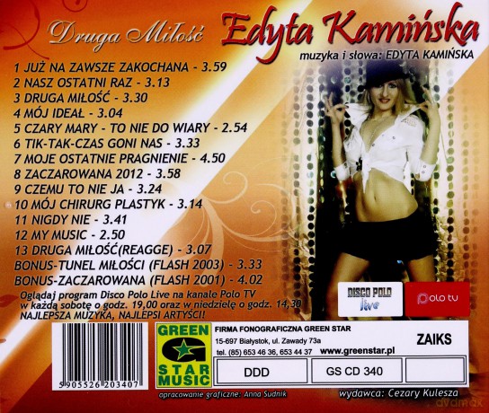Edyta Kamińska: Druga miłość [CD]