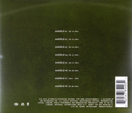 Kendrick Lamar: Untitled Unmastered [CD]