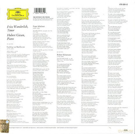 Fritz Wunderlich: Schumann, Beethoven, Schubert [Winyl]