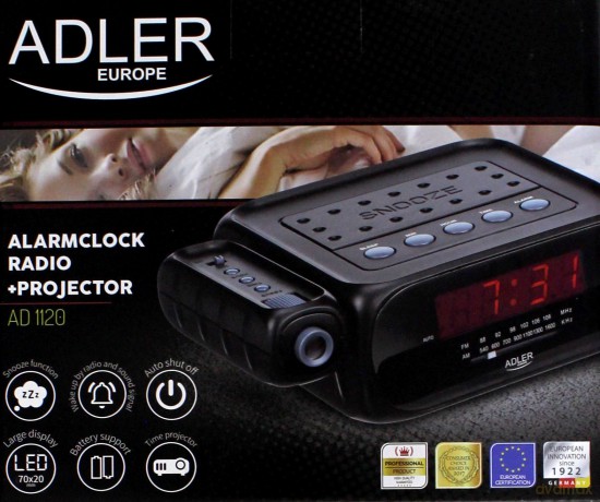 ADLER AD 1120 radiobudzik z projektorem