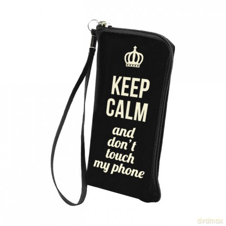 Pokrowiec Flexi Zip M/L (iPhone) Keep Calm Don't Touch My Phone czarny